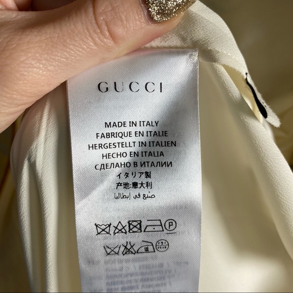 Sale! Gucci Cluny Lace Dress With Embroidery in White - Picture 13 of 16